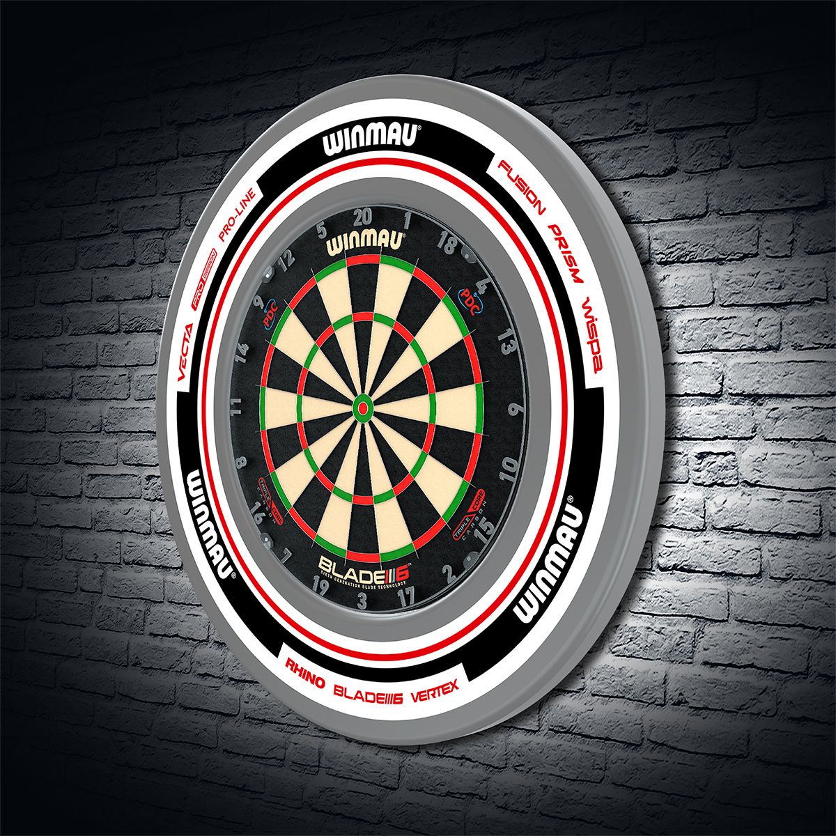 Winmau Surround/Catchring Advance white/red 4453