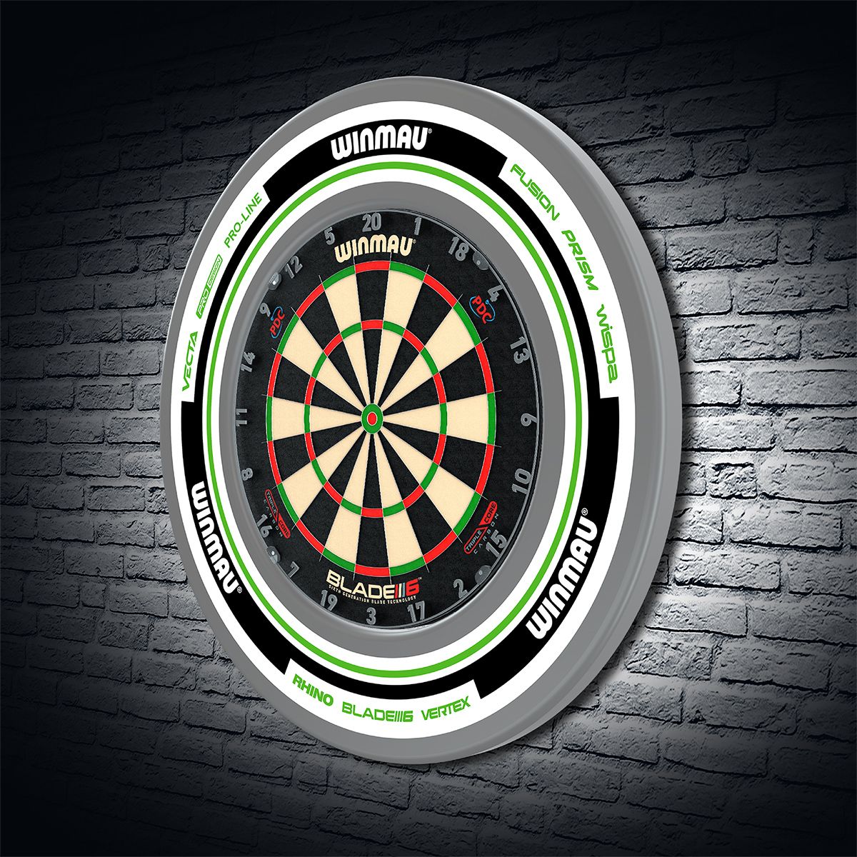 Winmau Surround/Catchring Advance white/green 4454