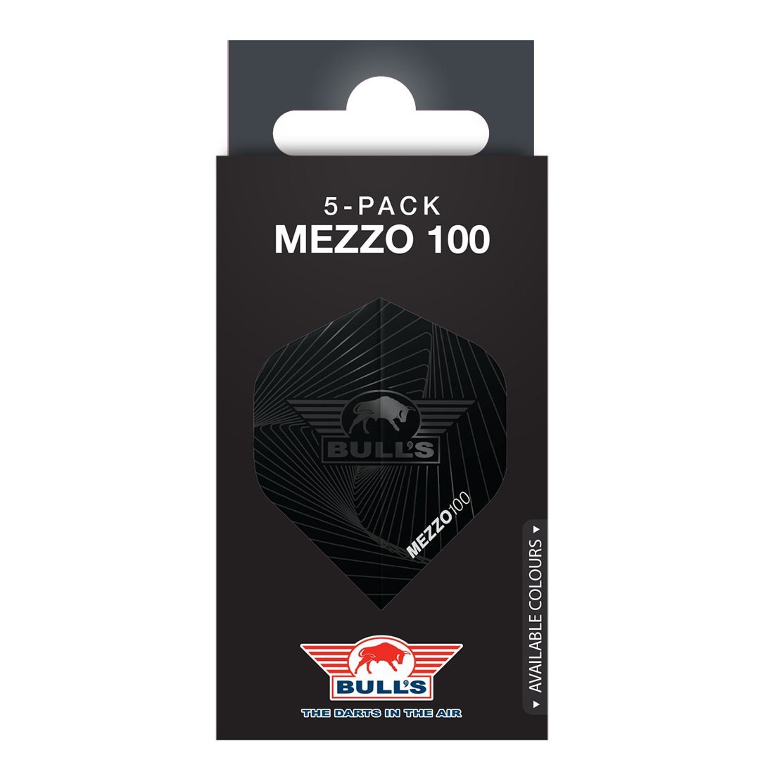 BullsNL Mezzo 100 No.2 Flights | 5-Pack Black