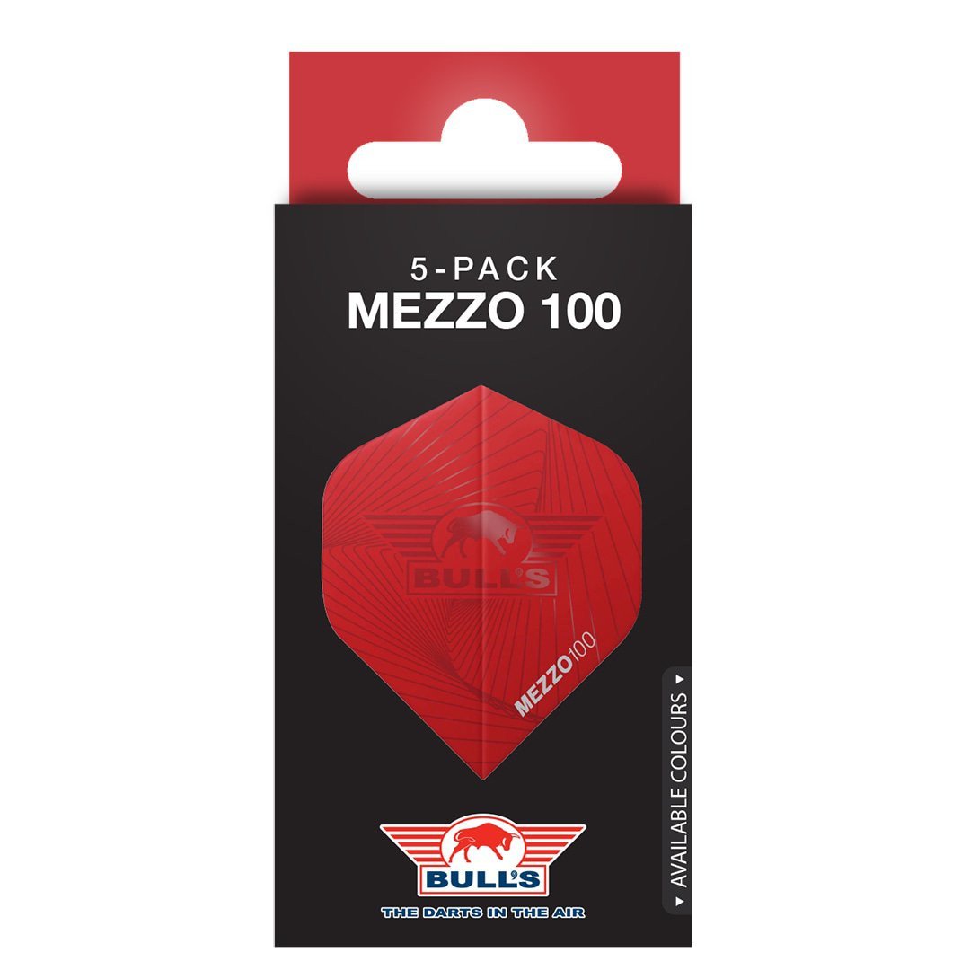 BullsNL Mezzo 100 No.2 Flights | 5-Pack Red