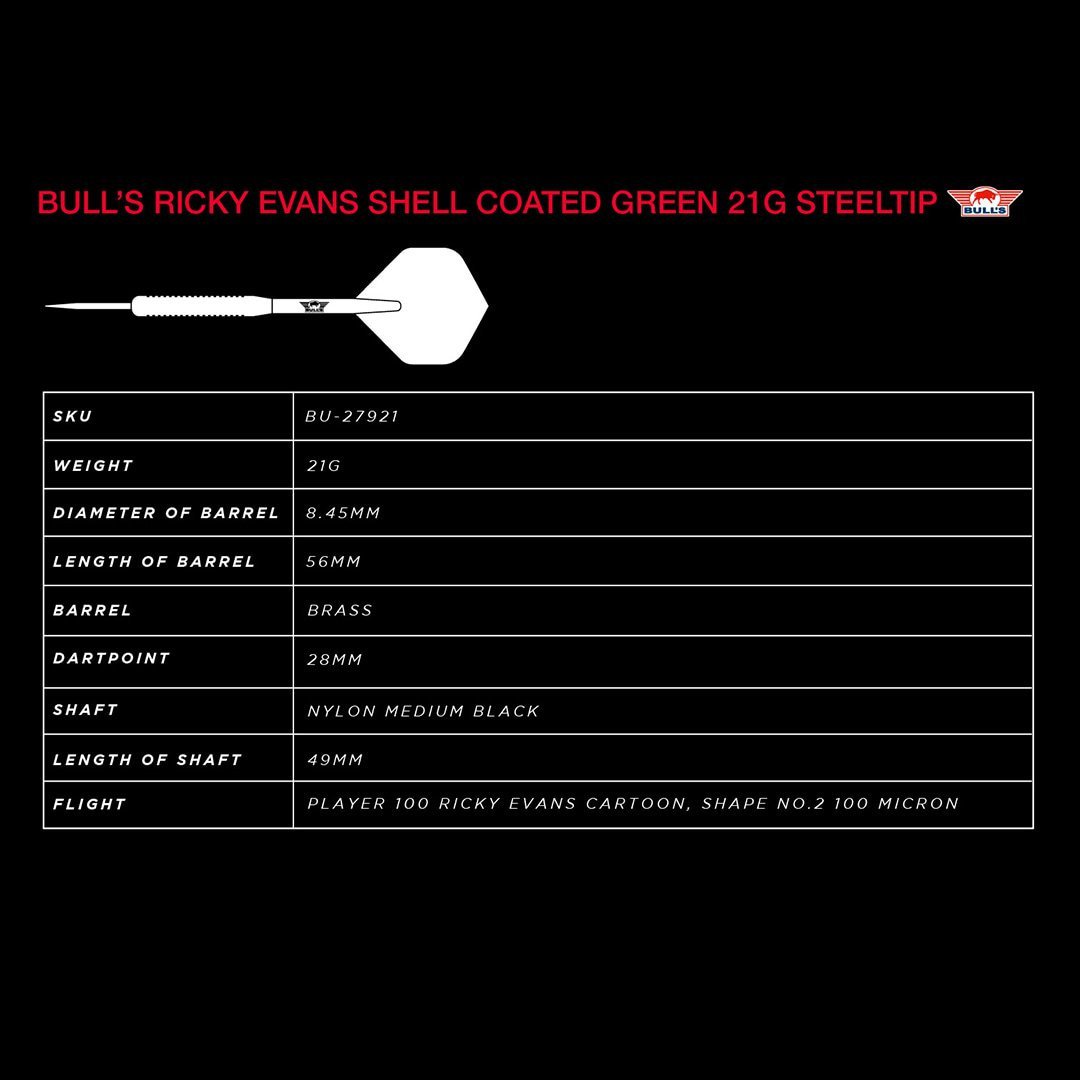 BullsNL Steel-Dart Ricky Evans Brass in21g