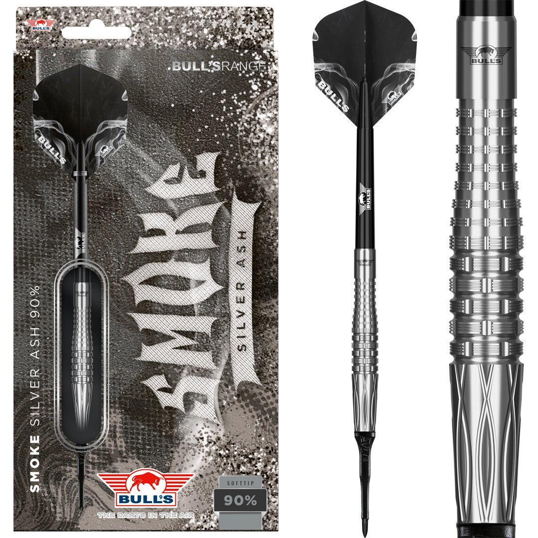 BullsNL Soft-Dart/Softtip Smoke Silver Ash 90% Tungsten in 20g