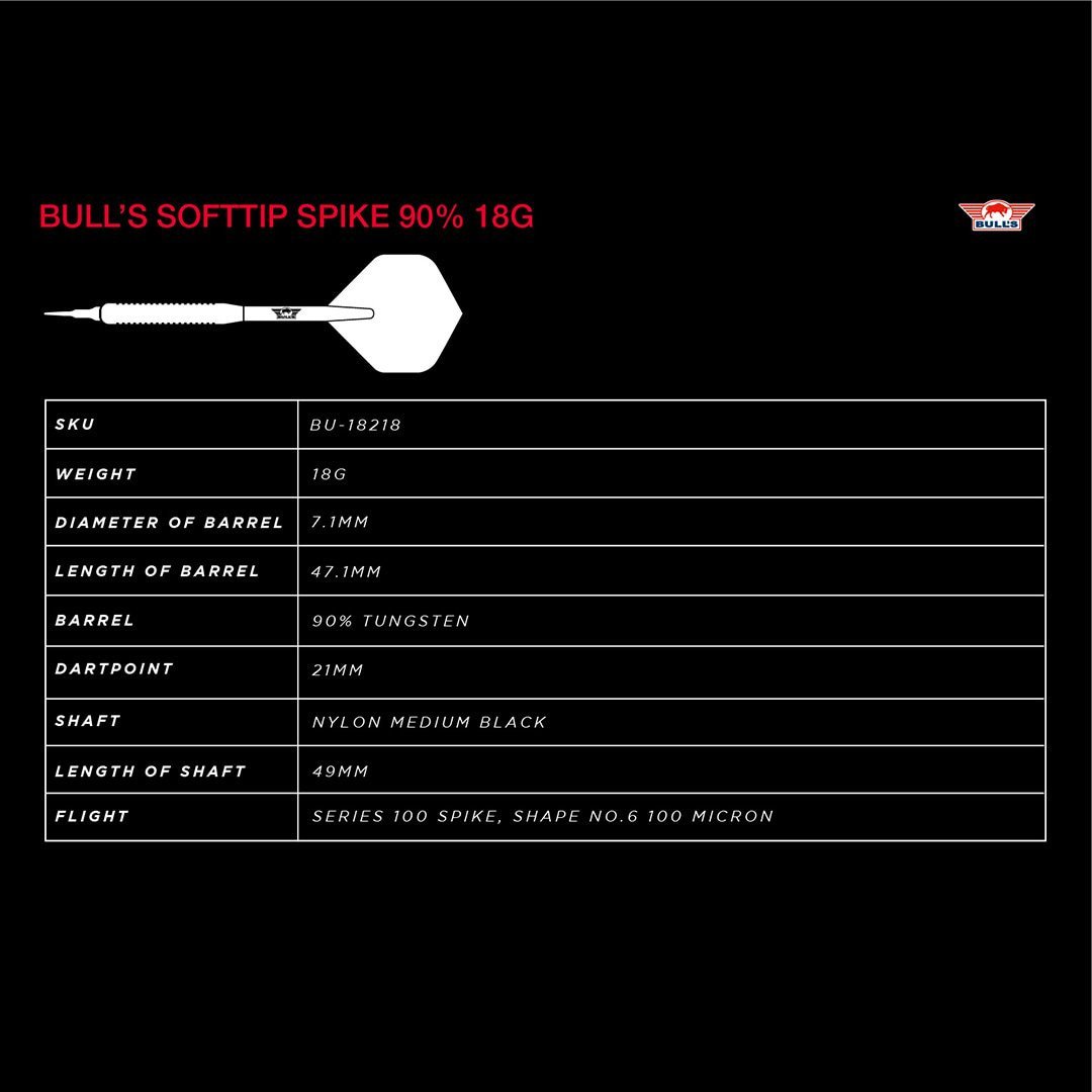 BullsNL Spike 90% Soft-Dart in 18g