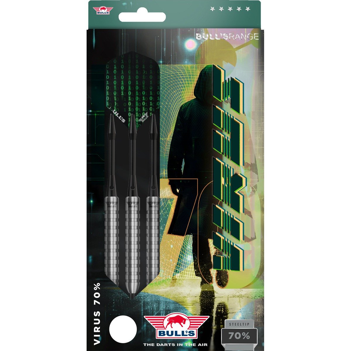 BullsNL Steel-Dart Virus 70% Tungsten in 22g,23g,24g,25g