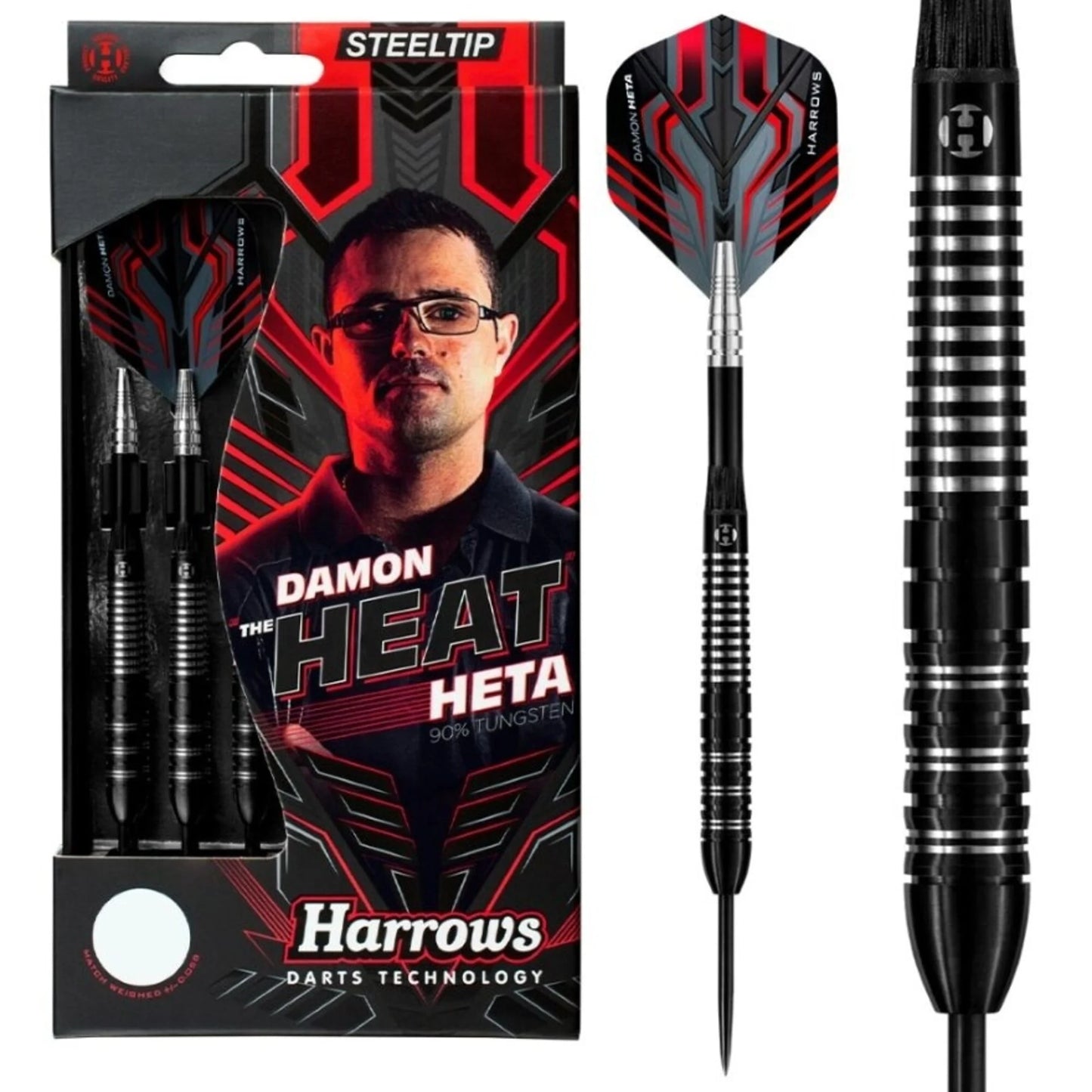 Harrows Damon Heta Black Steeldart 25g