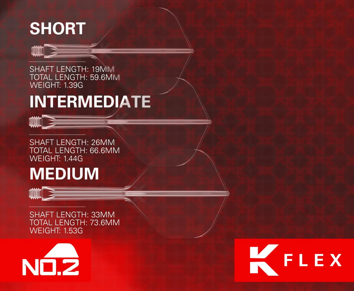 Target K-Flex Flight/Shaft-System Red No2 INTERMEDIATE