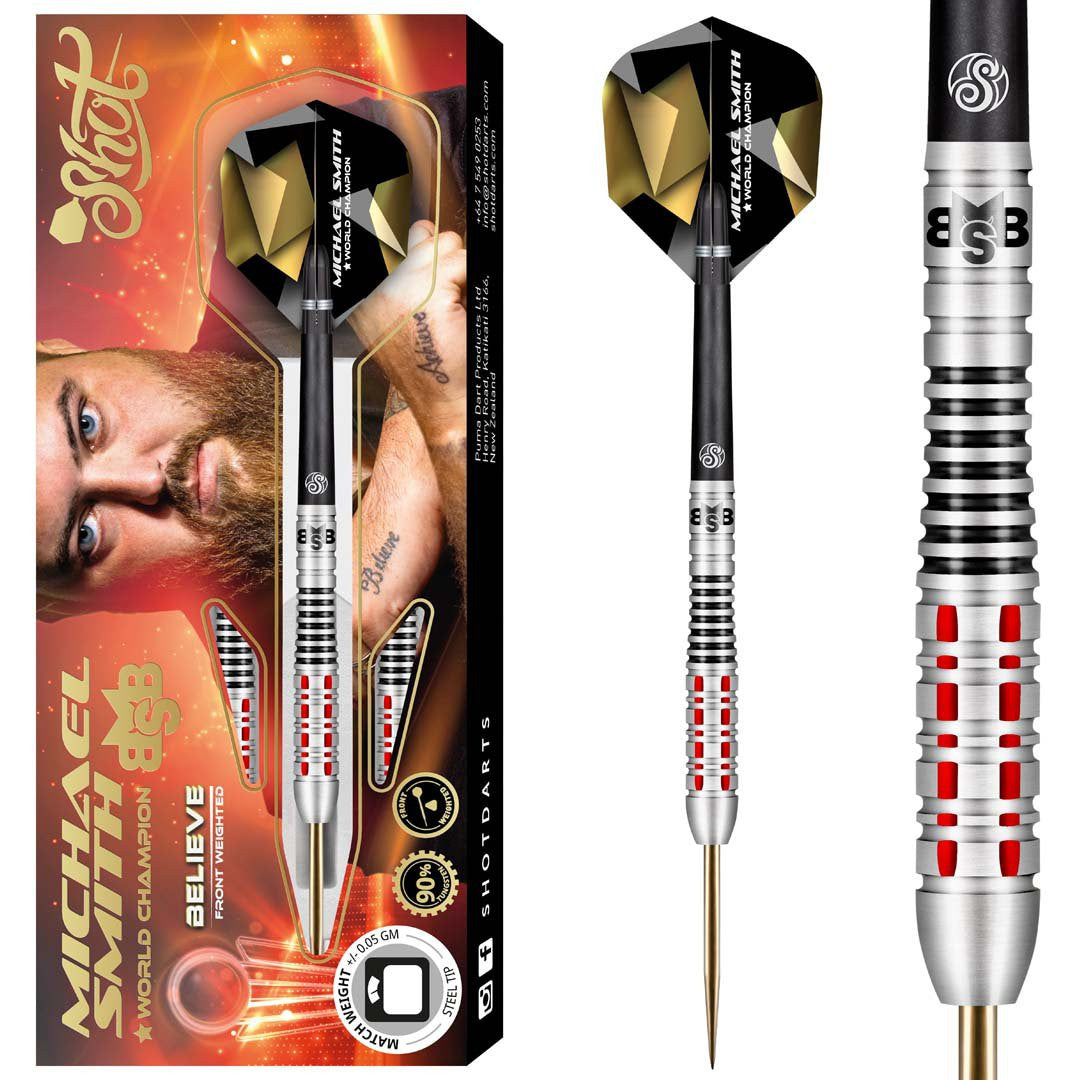 Shot Michael Smith 90% Believe Steeldart 22g