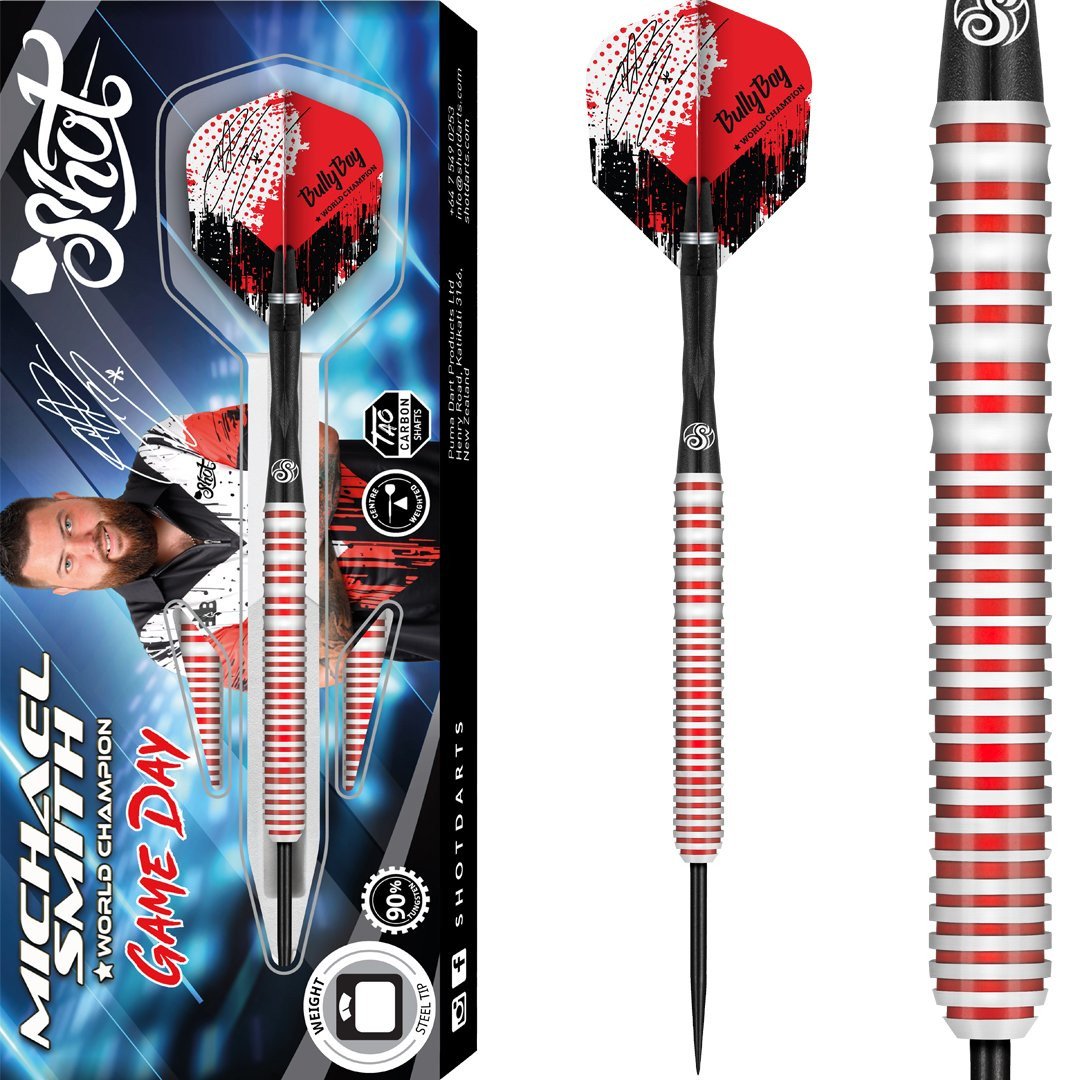 Shot Steel-Dart Michael Smith Game Day 90% Tungsten in 21g, 22g, 23g, 24g, 25g, 26g