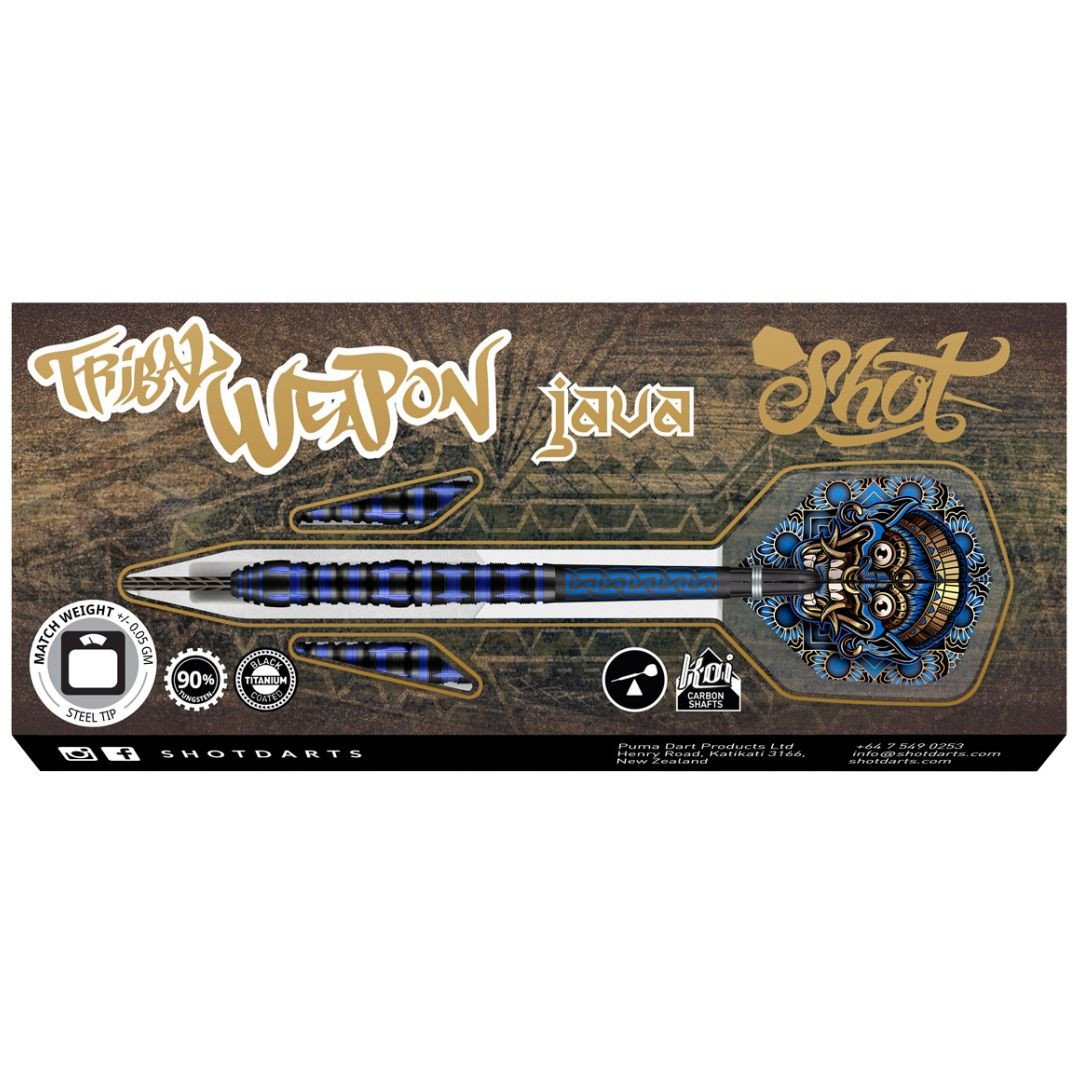 Shot Steel-Dart Tribal Weapon Java 90% Tungsten in 23g, 24g, 25g, 26g