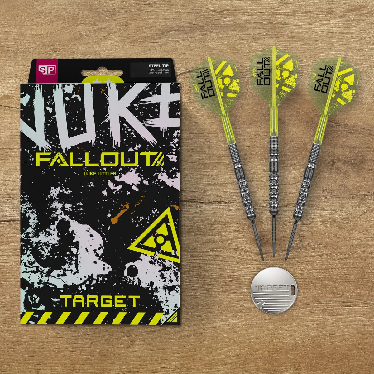 Target Steel-Dart Luke Littler Nuke Fallout 90% Tungsten SP in 22g, 23g, 24g (2026)