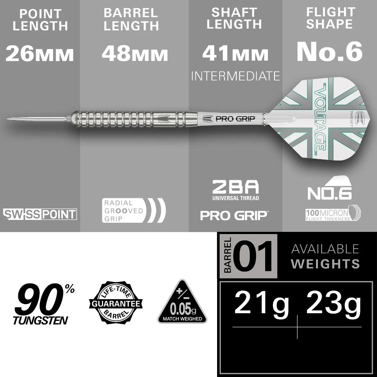 Target Rob Cross SWISS POINT Steeldarts 23g (Auslauf-Modell)