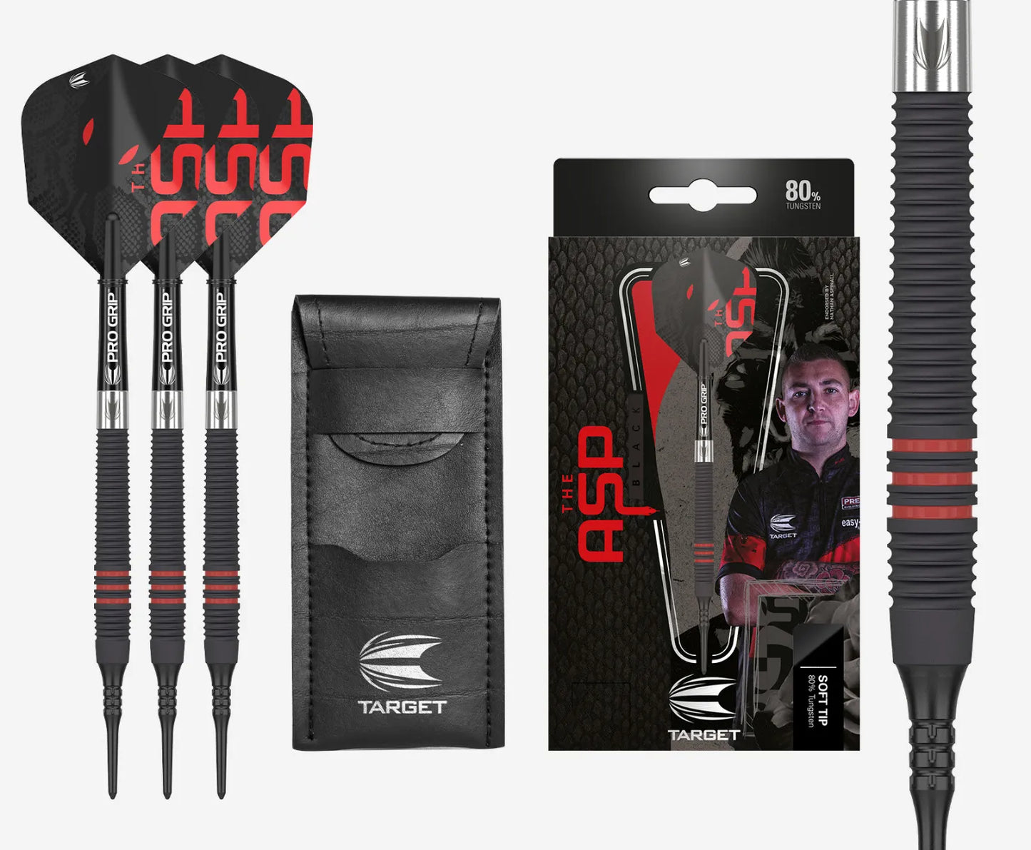 Target Nathan Aspinall 80% Black SP Softdarts 18g