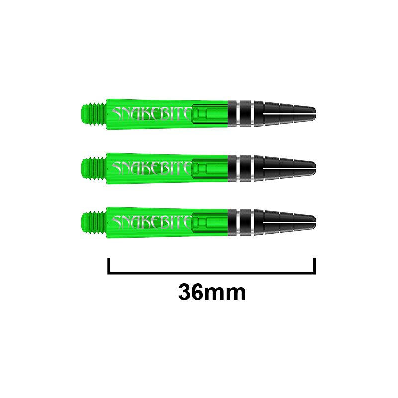 Reddragon Shafts Nitrotech Green Short (Peter Wright Snakebite Logo)