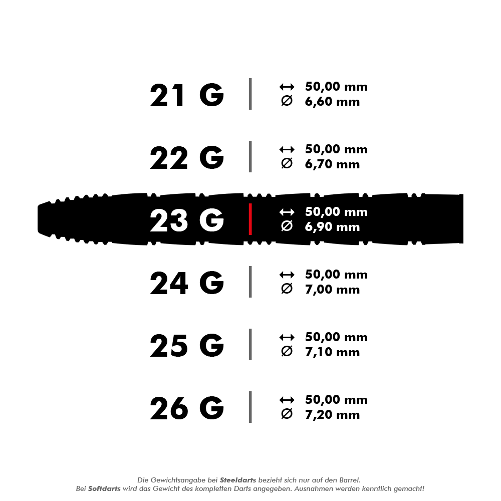 Harrows Taipan 90% Steeldart 23g