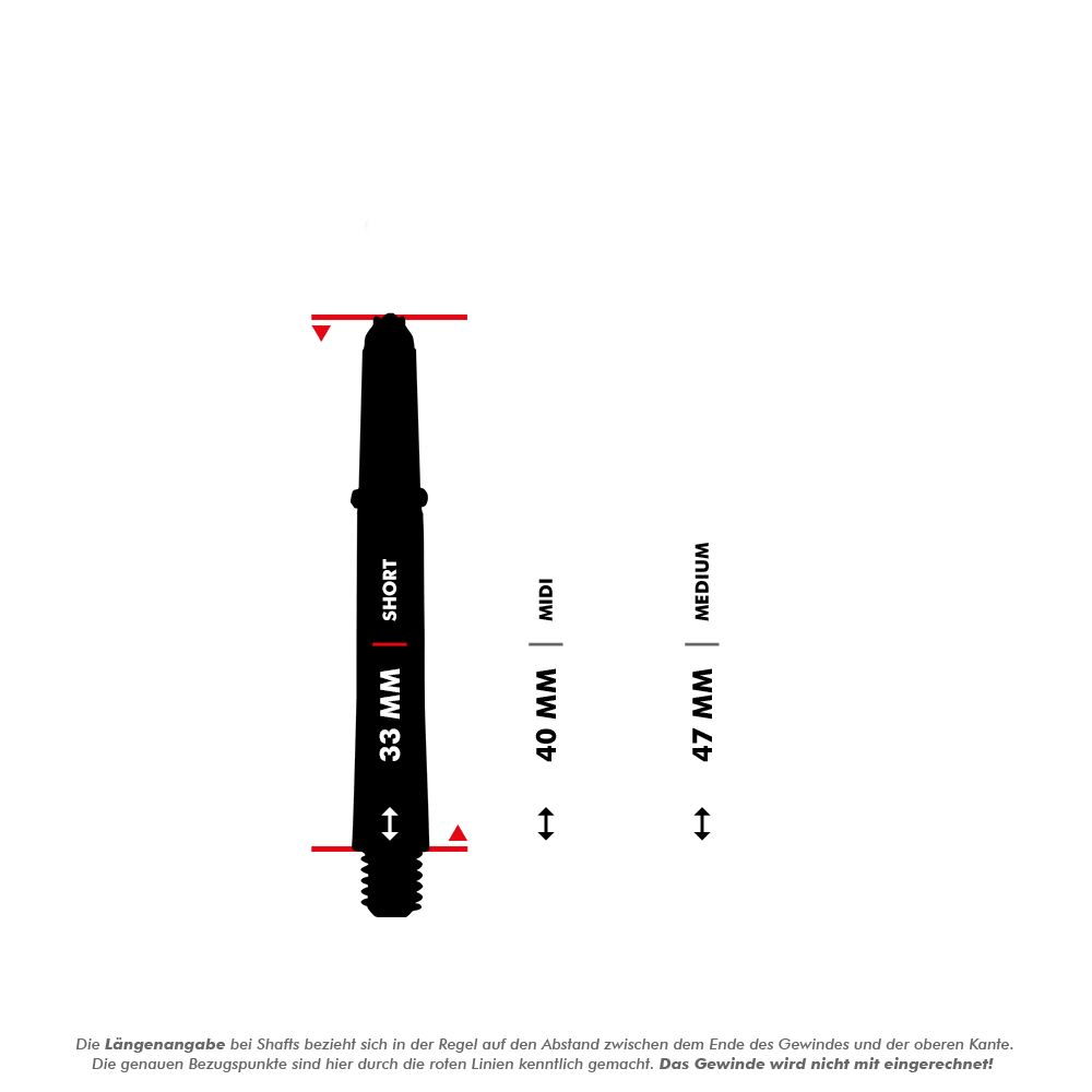 Harrows Shafts Supergrip Ignite Clear Short