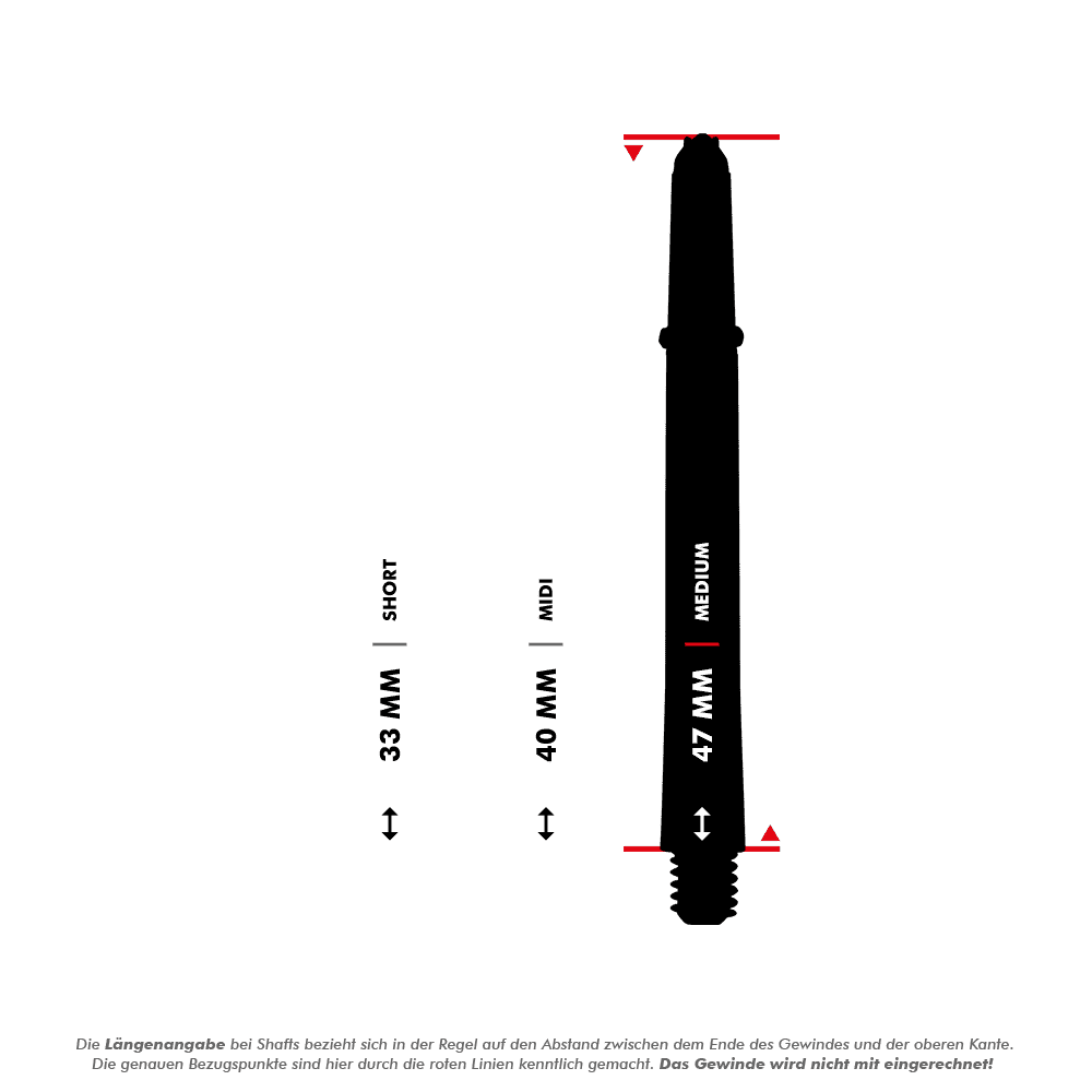 Harrows Shafts Supergrip Ignite Orange Meduim