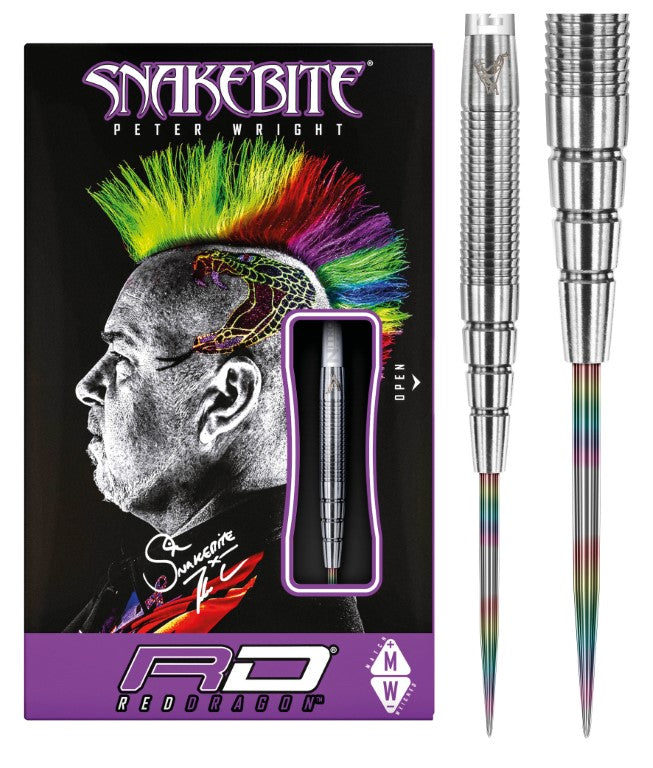 Reddragon Snakebite Peter Wright PL15 Silver Steeldart 22g