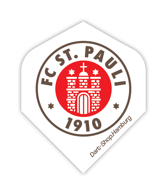 Flight St. Pauli Wappen Weiß (3 Flights pro Set)