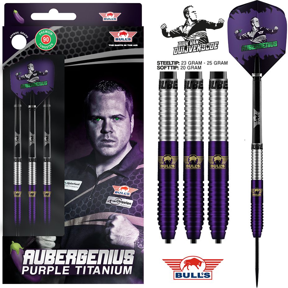 BullsNL Dirk van Duijvenbode 90% Aubergenius Steeldart 22g