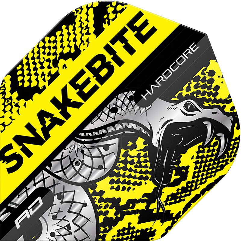 Reddragon Peter Wright Snakebite Flights Black Yellow TF6568