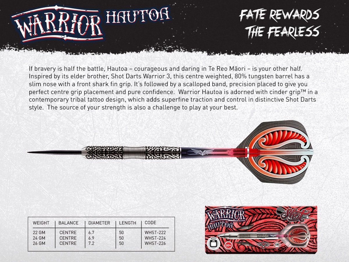 Shot Warrior Hautoa 80% Steeldart 26g