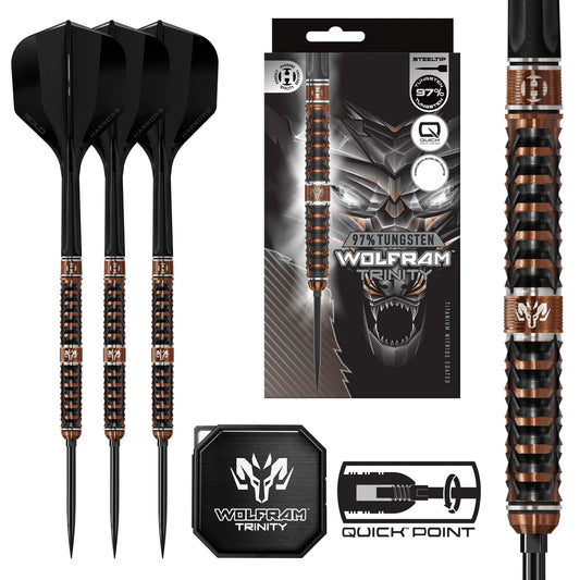 HARROWS Steel-Dart Wolfram Trinity QUICK Point 97% Tungsten in 21g, 23g, 25g