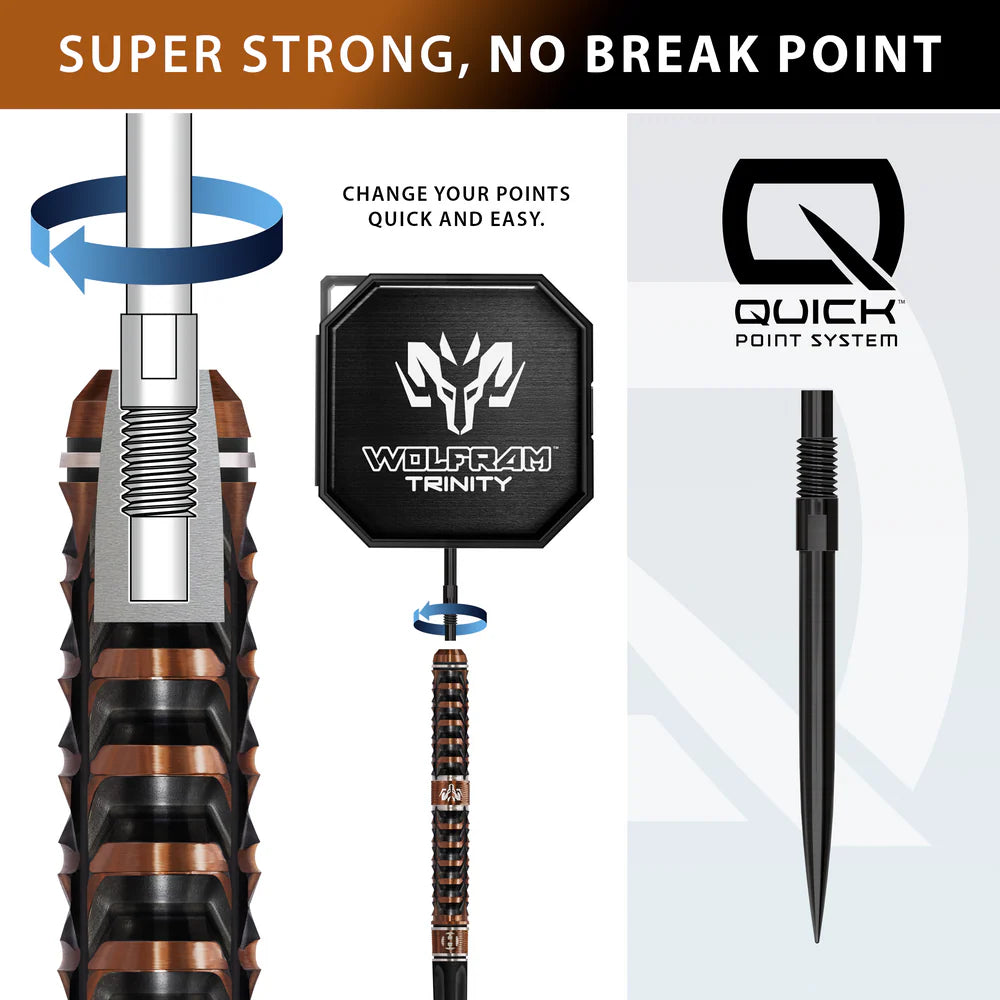 HARROWS Steel-Dart Wolfram Trinity QUICK Point 97% Tungsten in 21g, 23g, 25g