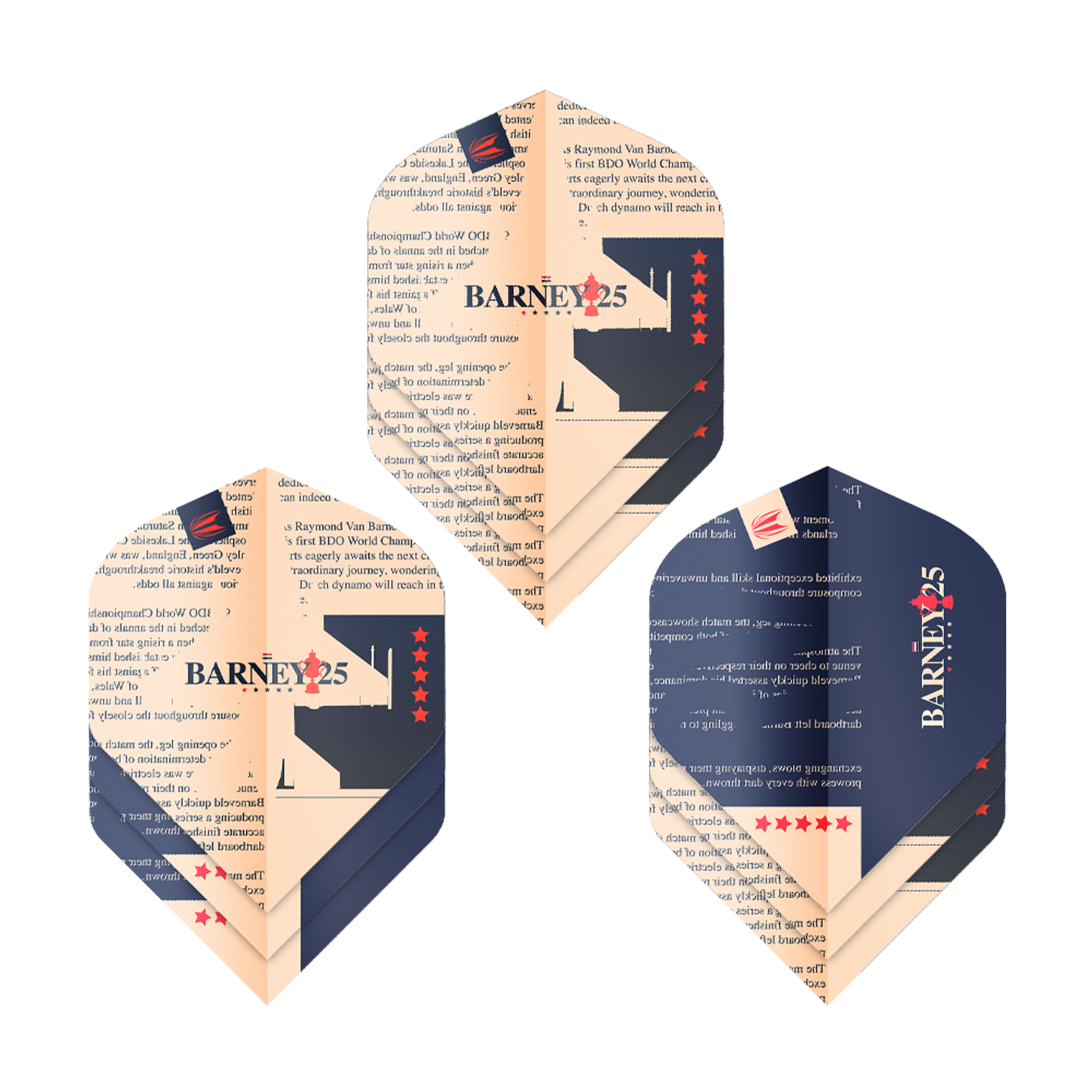 Target Flights Barney25 No2 Standard - 3 Sets