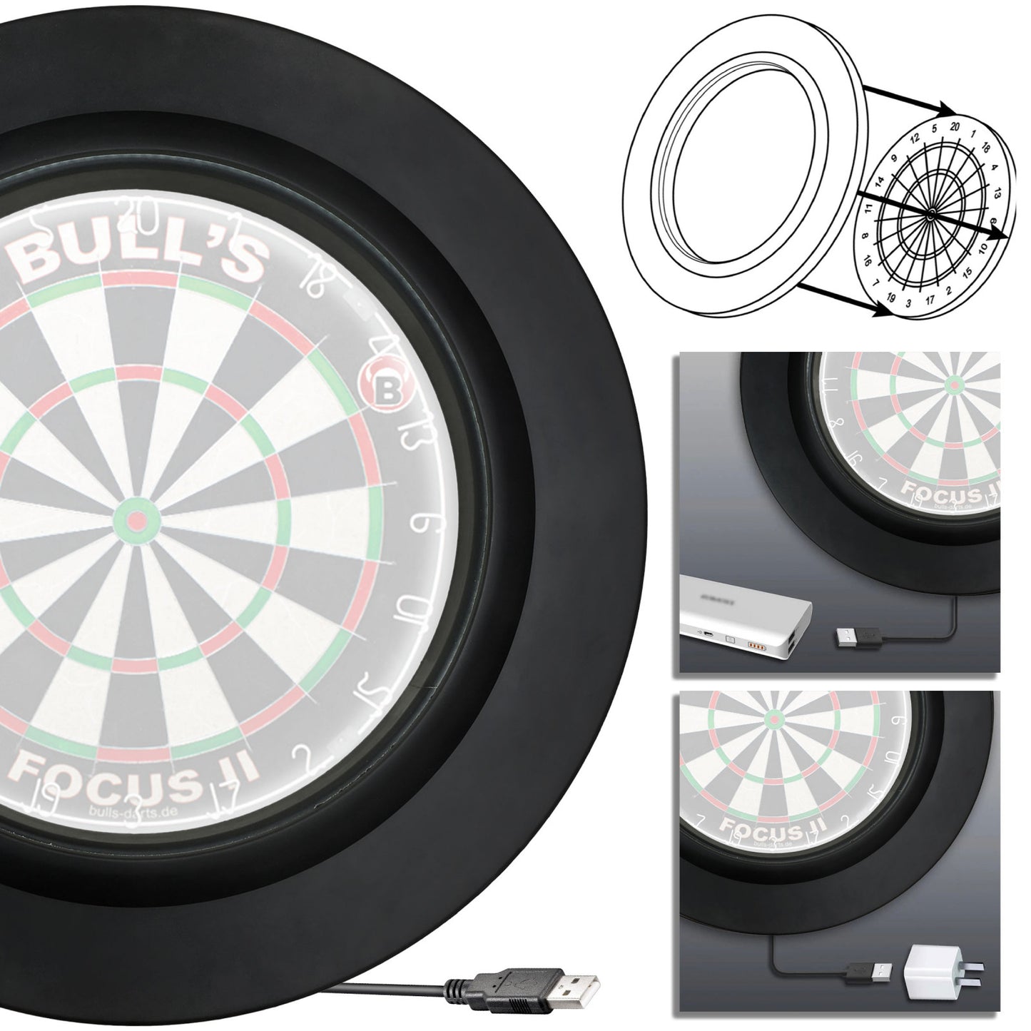 Lightning LED PU Surround Red