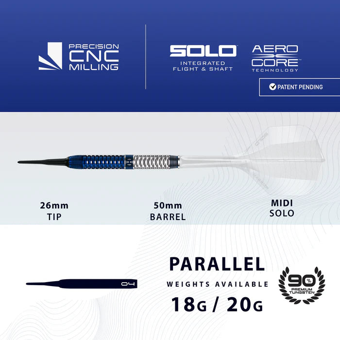 HARROWS Soft-Dart Geo Parallel 90% Tungsten in 18g und 20g