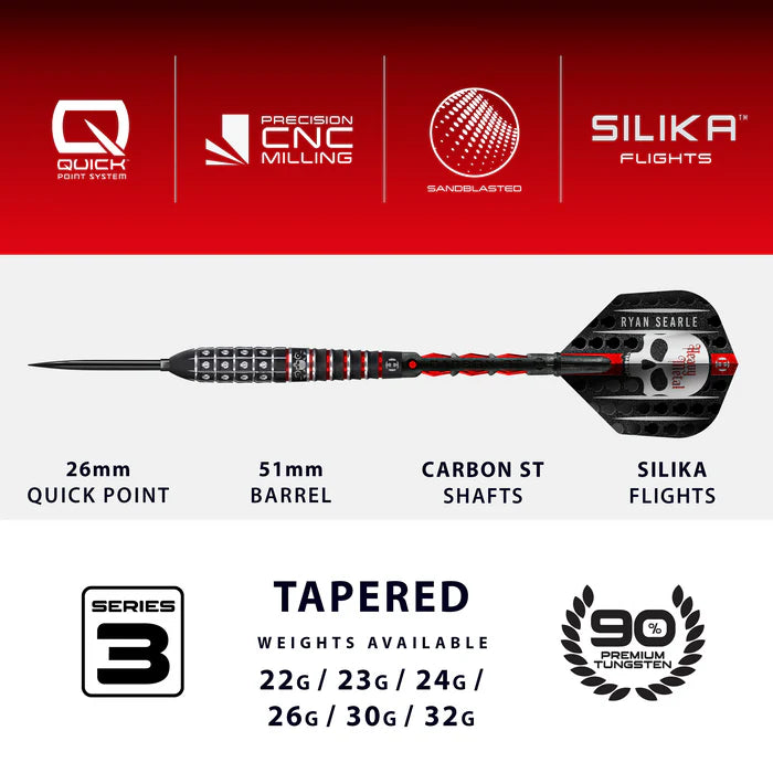 HARROWS Steel-Dart Ryan Searle Series 3 90% Tungsten in 22g, 23g, 24g, 26g, 30g, 32g