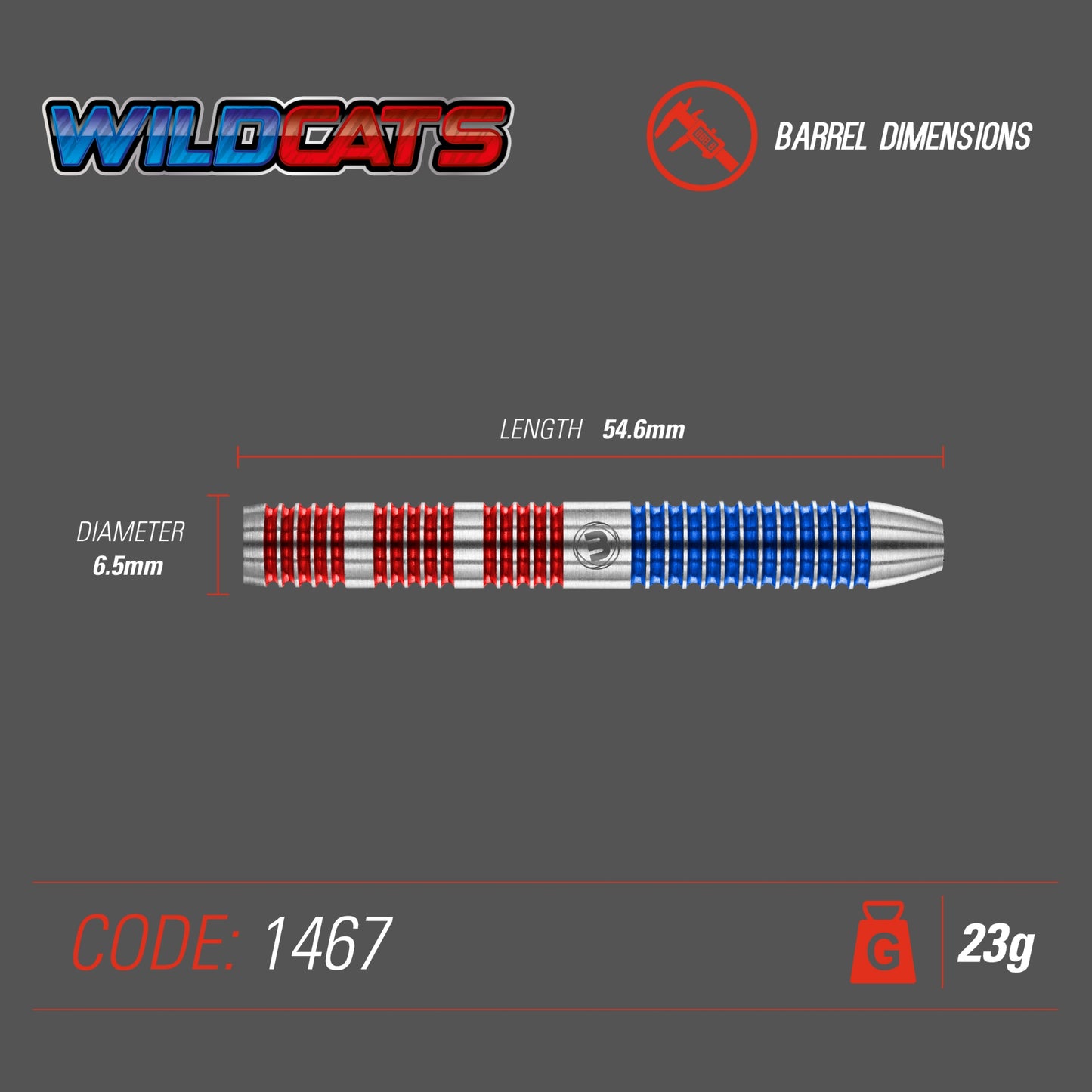 Winmau Steel-Dart Wildcats 1467 in 23g