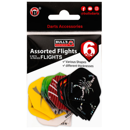 BullsDE 6-Pack Flights assort. | Sort. - 18 Flights - (Abverkauf - 10% Rabatt)