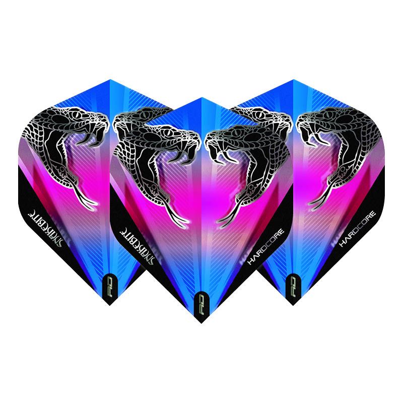 Reddragon Flight Hardcore Peter Wright Snake Black Transparent (Set = 3 Stück, 100 Micron)
