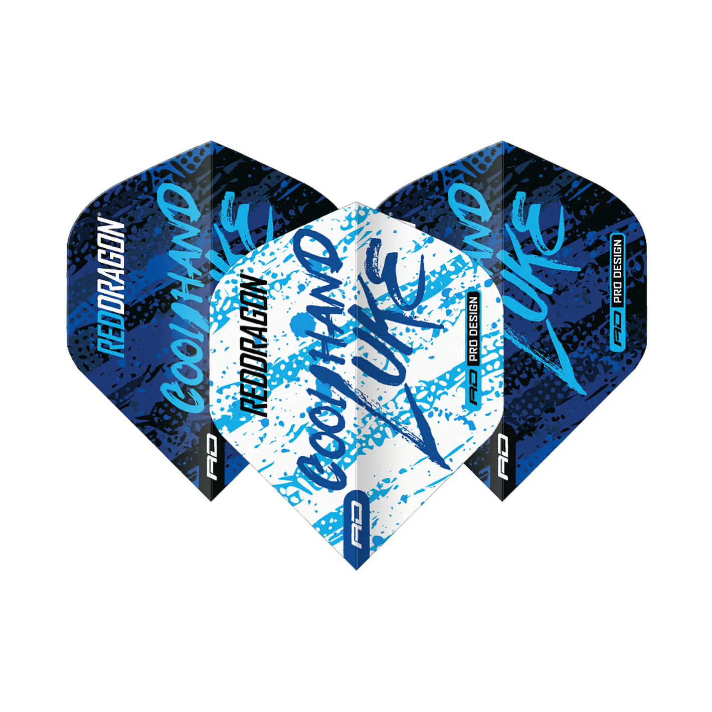 Reddragon Flight Luke Humphries World Champion Blue White Yin Yang (Set = 3 Stück / 100 Micron)