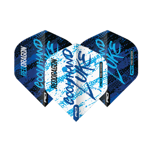 Reddragon Flight Luke Humphries World Champion Blue White Yin Yang (Set = 3 Stück / 100 Micron)