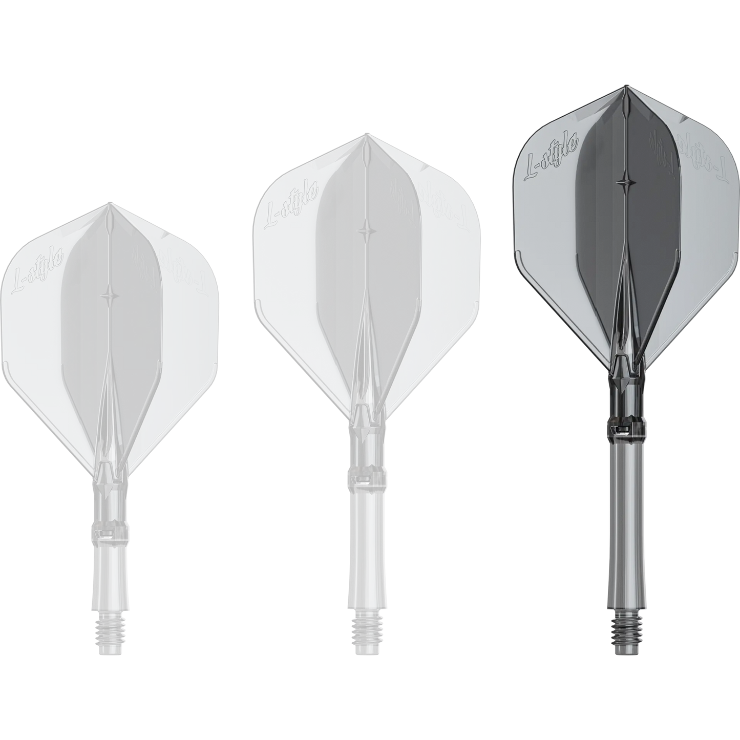L-Style Flight/Shaft-System L1 Clear Black in 190 (19mm), 260 (26mm), 330 (33mm)