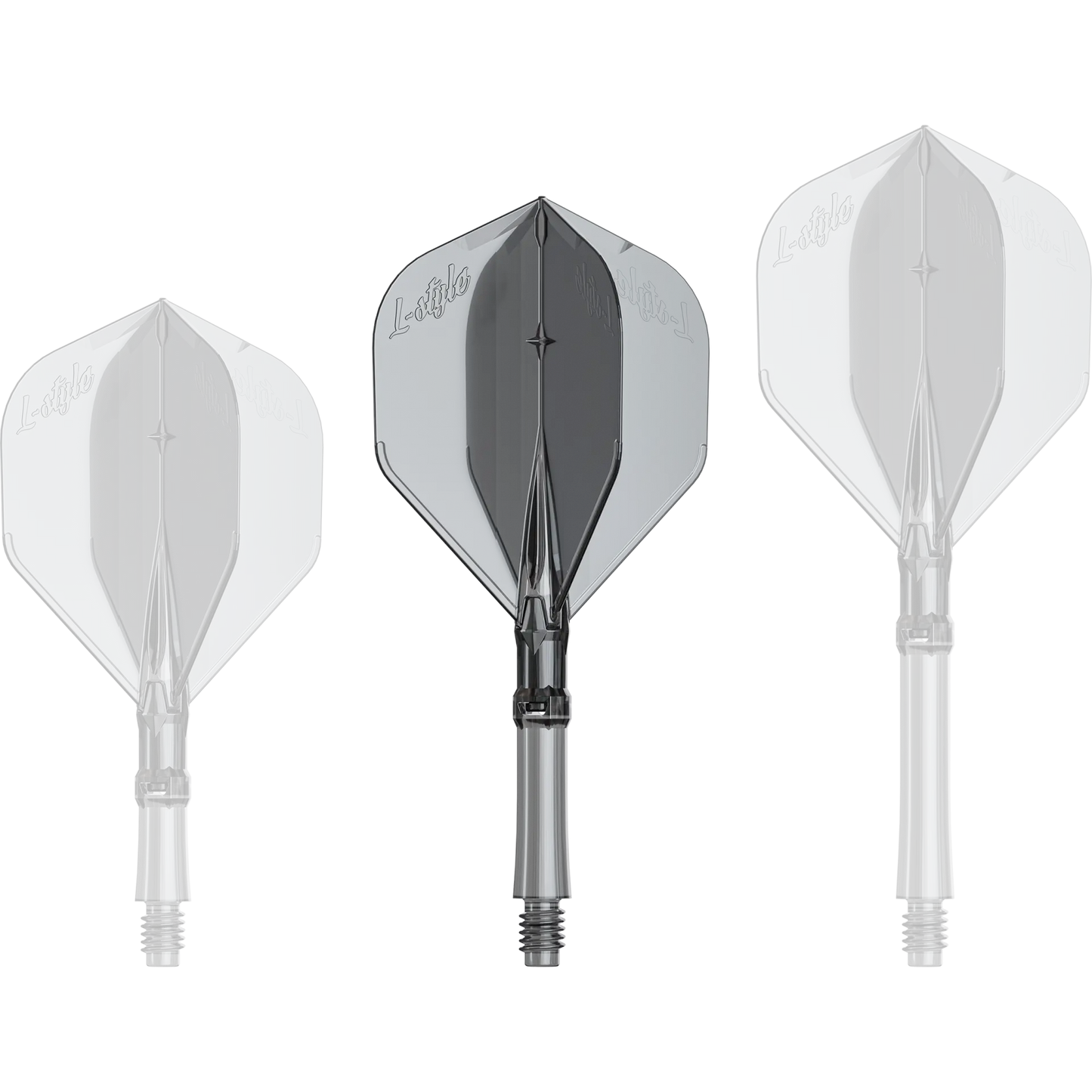 L-Style Flight/Shaft-System L1 Clear Black in 190 (19mm), 260 (26mm), 330 (33mm)