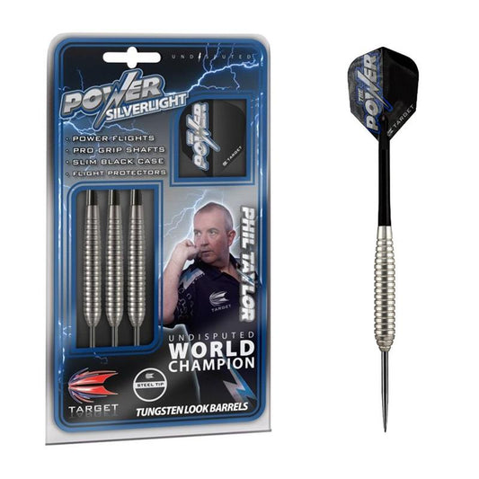 Phil Taylor Silverlight Bolt Brass Steeldart 24g