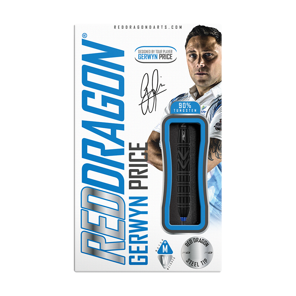 Reddragon Gerwyn Price Black Steeldart 22g