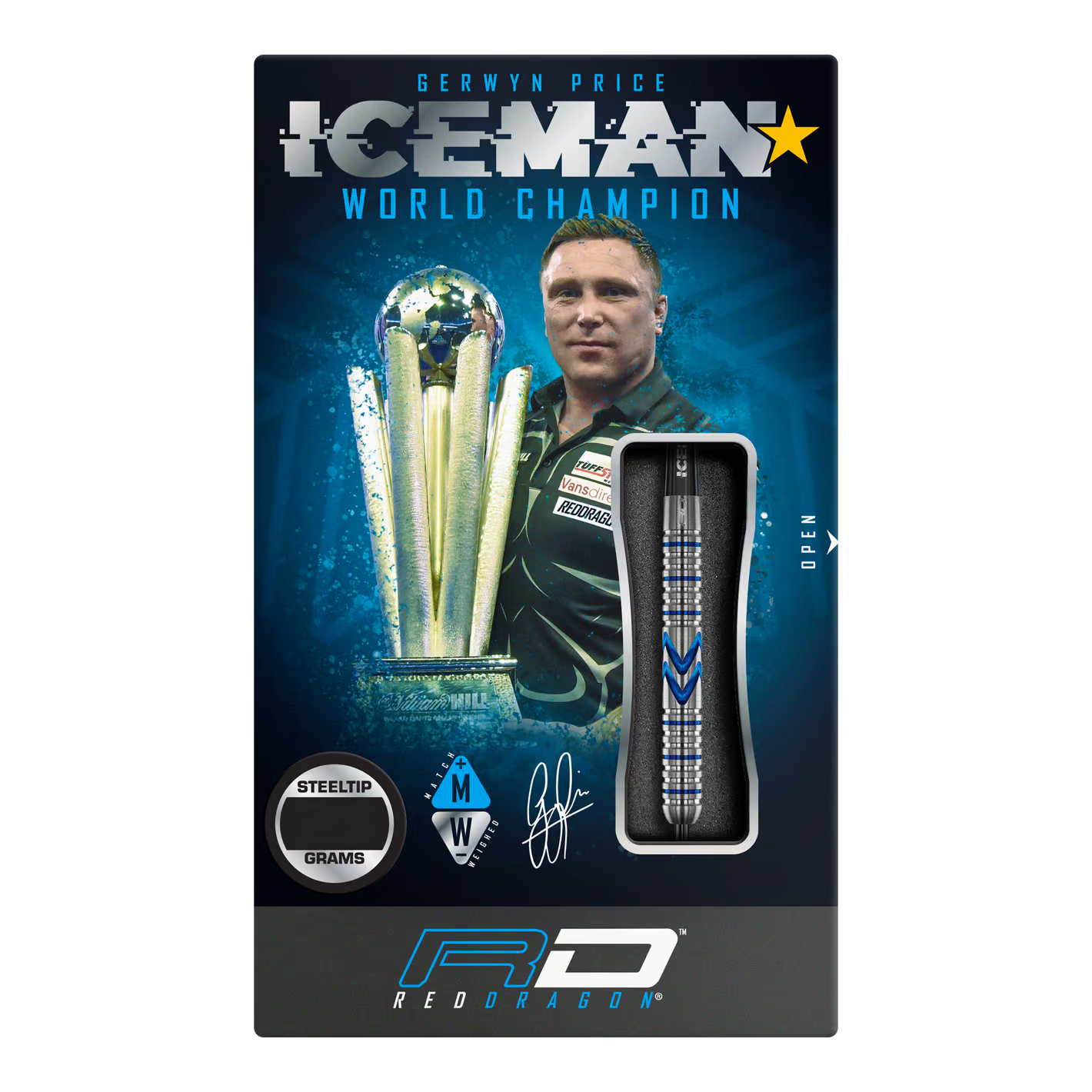 Reddragon Steel-Dart Gerwyn Price Midnight 90% Tungsten in 23g und 25g