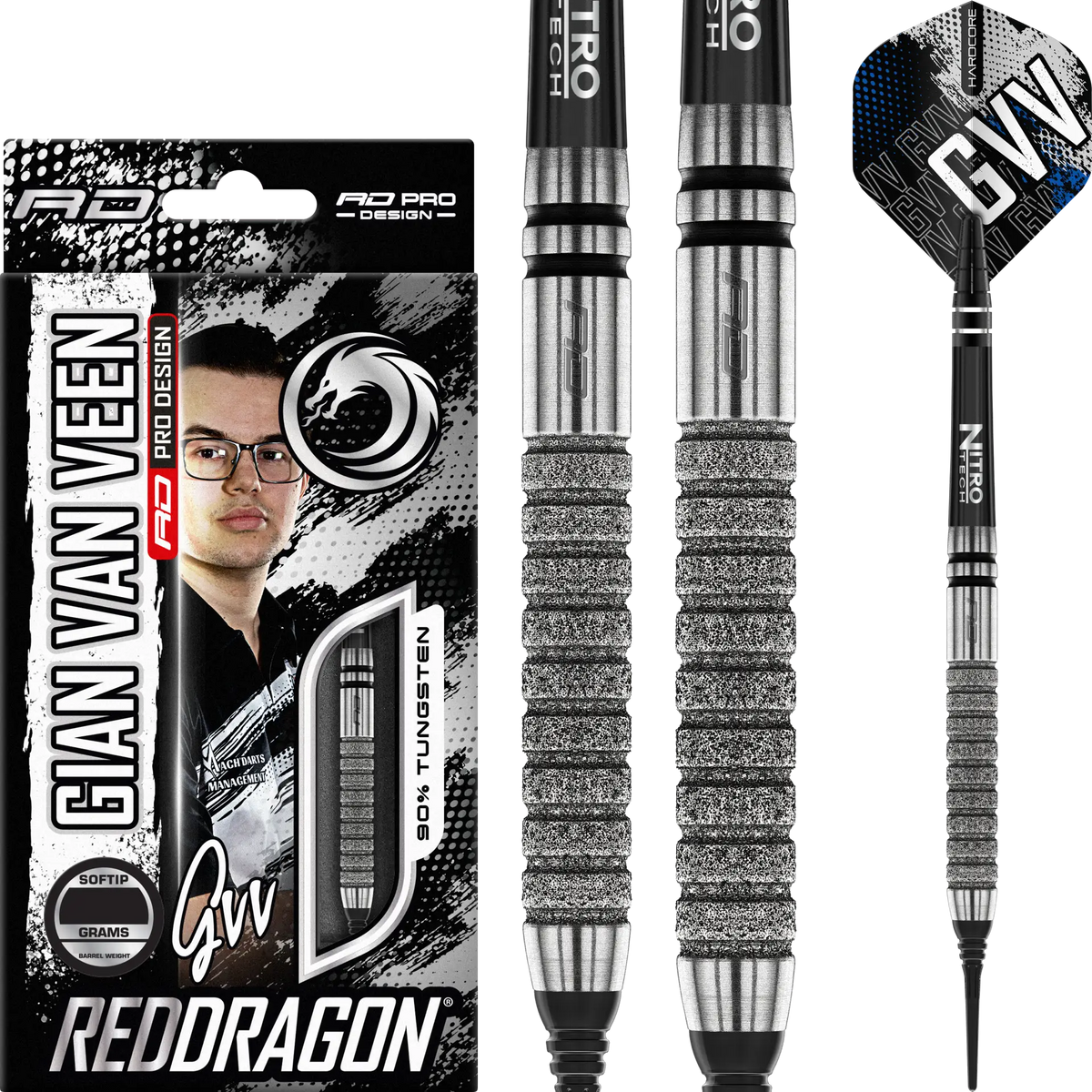 Reddragon Soft-Dart Gian Van Veen Diamond 90% Tungsten in 20g
