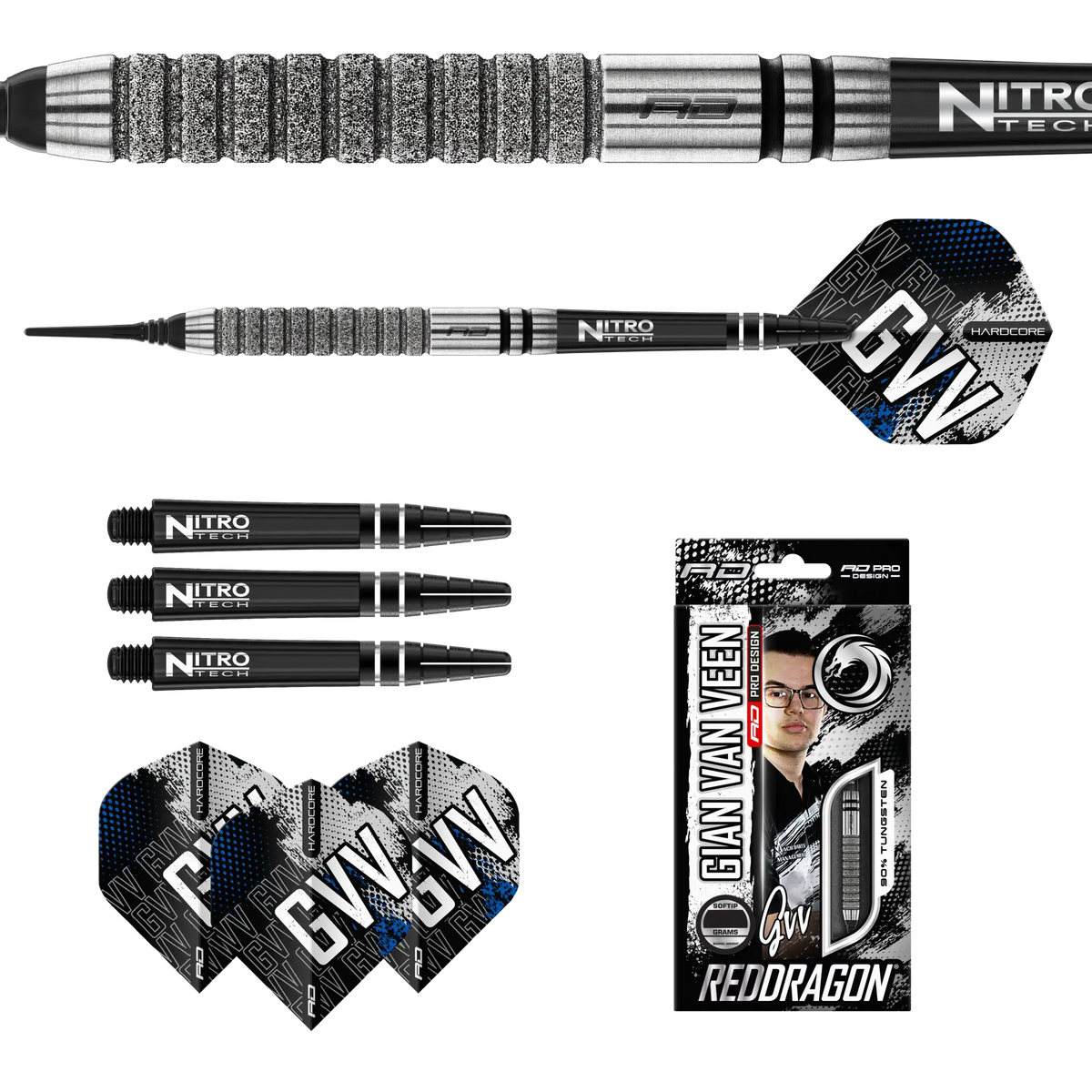 Reddragon Soft-Dart Gian Van Veen Diamond 90% Tungsten in 20g