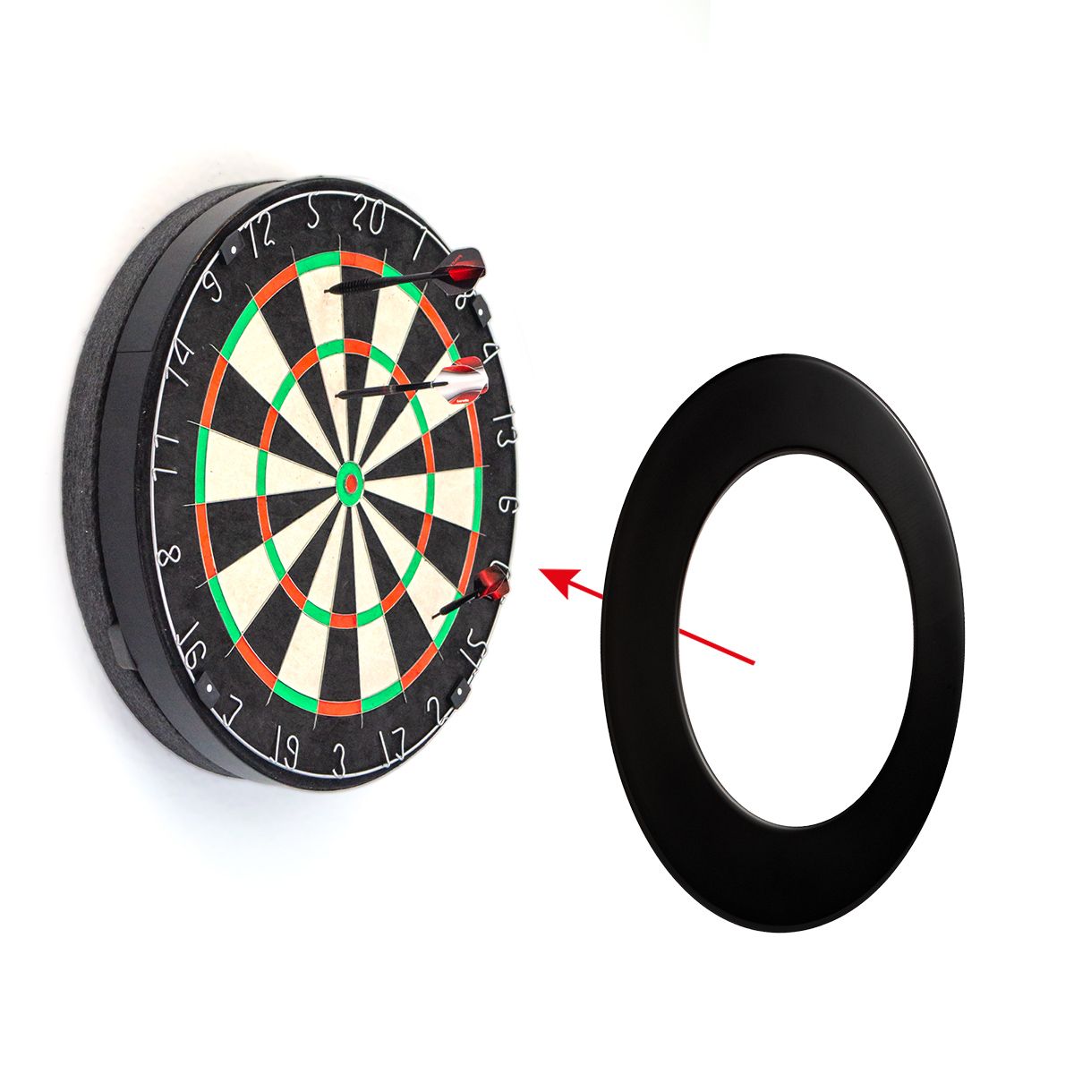 Karella Schallschutz Compact Ø45 cm (Silencer) für Steel-Dart Boards (Dart-Board Zubehör)