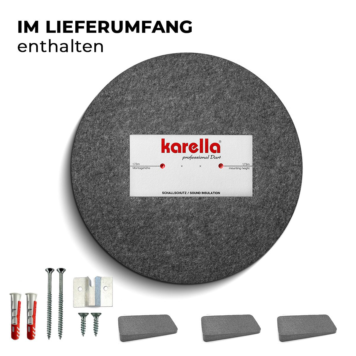 Karella Schallschutz Compact Ø45 cm (Silencer) für Steel-Dart Boards (Dart-Board Zubehör)