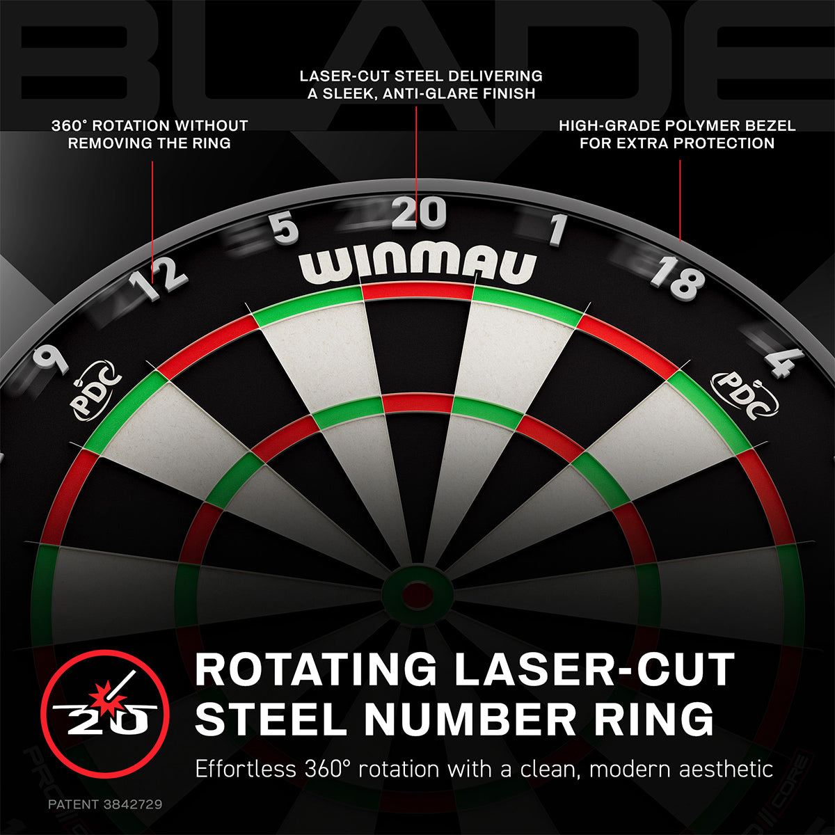 Winmau Dart-Board Blade X (Offizielles Dart-Board der PDC)