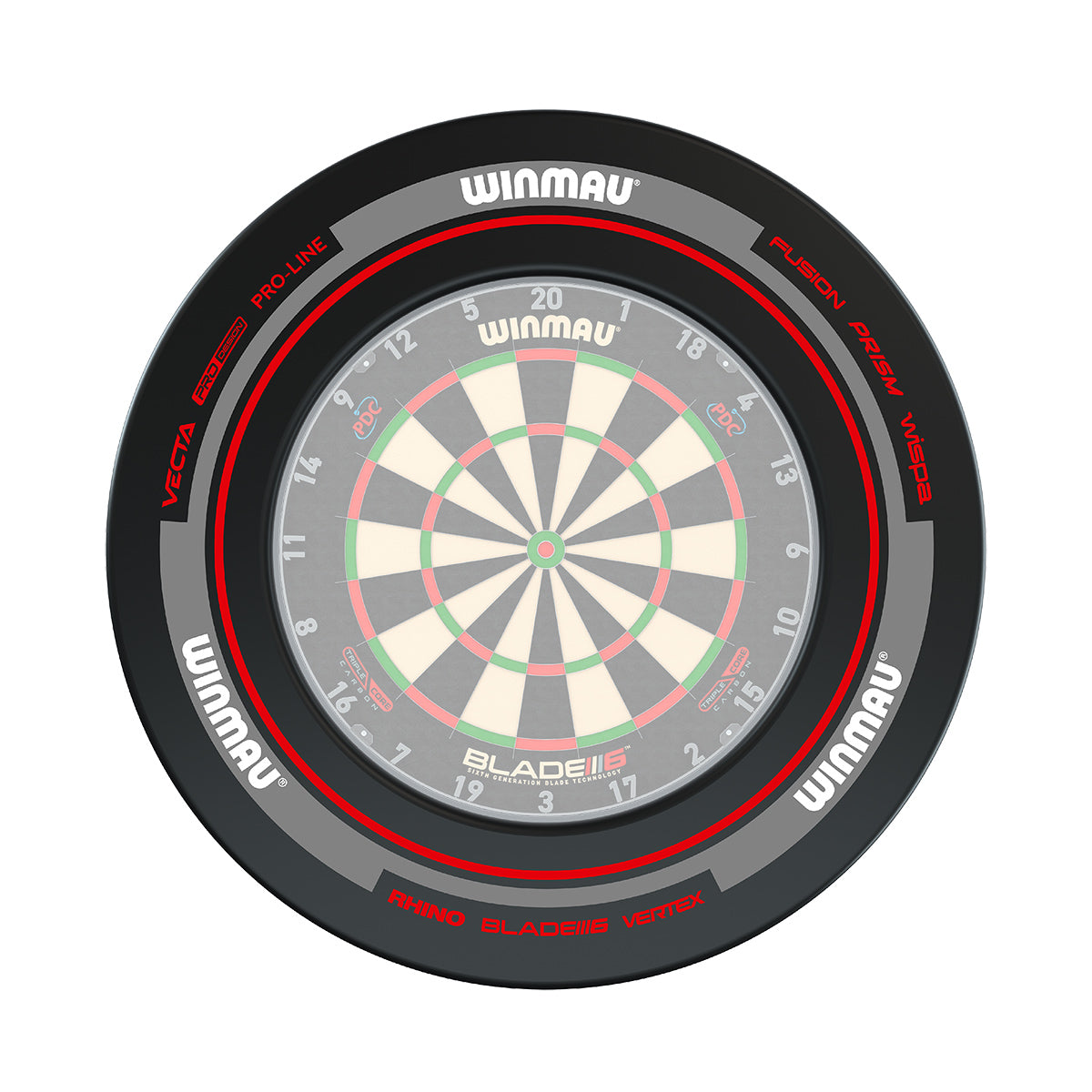 Winmau Surround/Catchring Advance black/red 4452