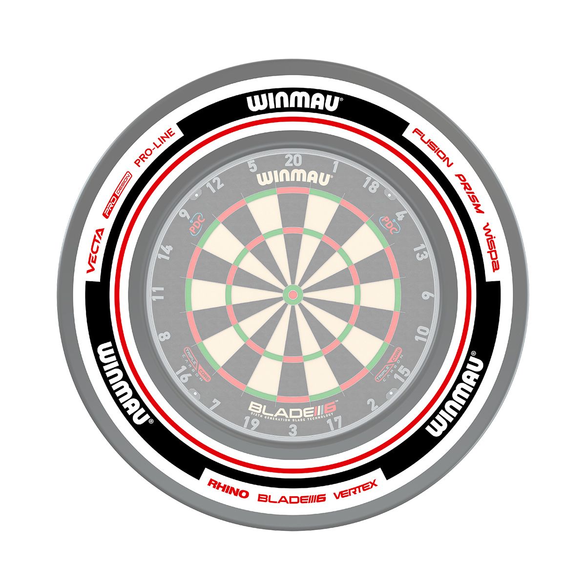 Winmau Surround/Catchring Advance white/red 4453
