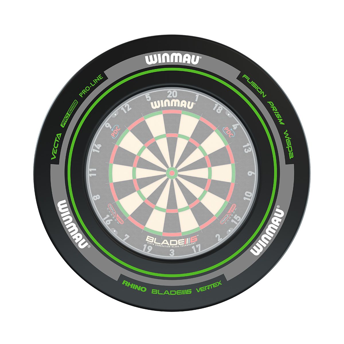 Winmau Surround/Catchring Advance black/green 4455