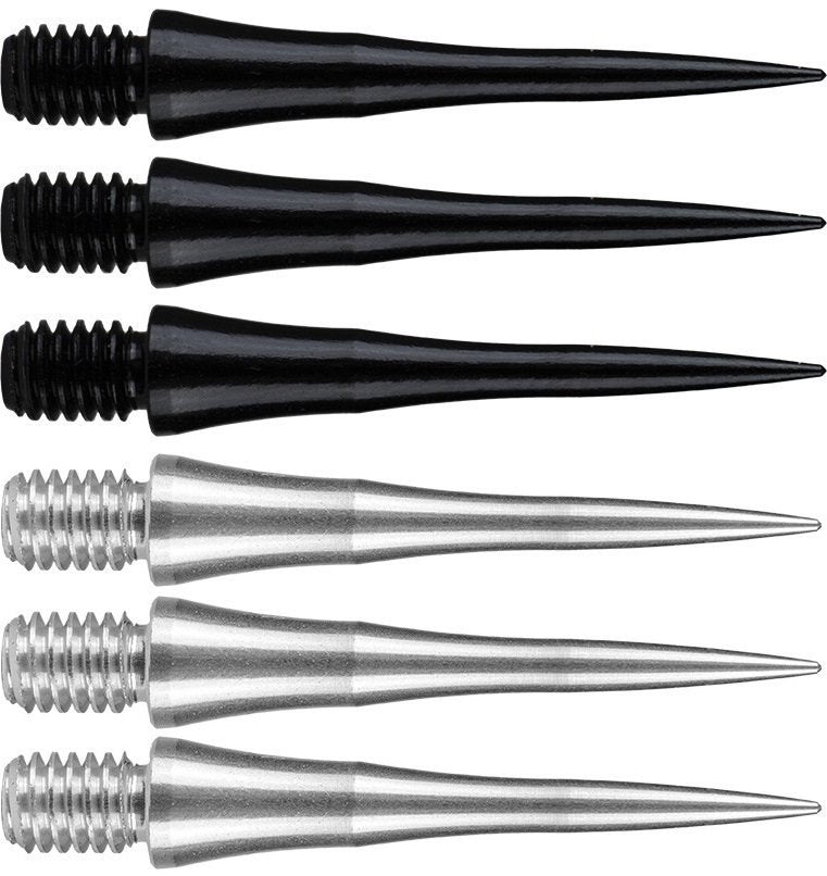 BullsNL Aviation Conversion Points / Schraubbare Spitzen in Schwarz und Silber (3 Stk.)